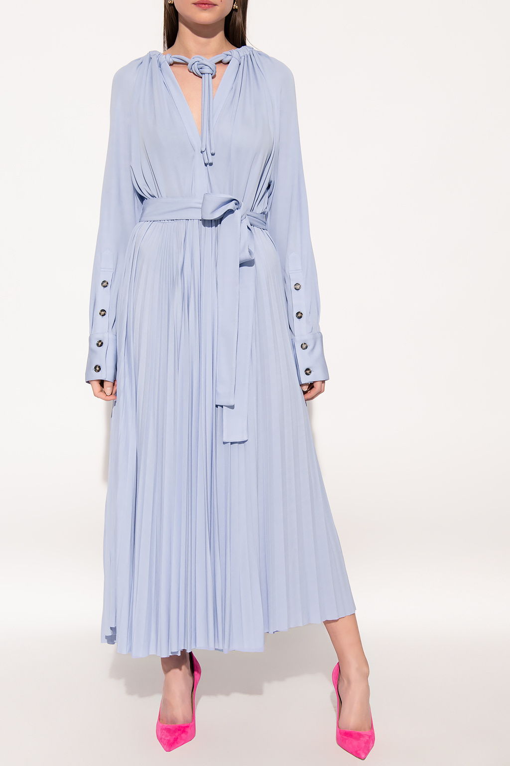 Light blue Pleated dress Proenza Schouler IetpShops GF Proenza